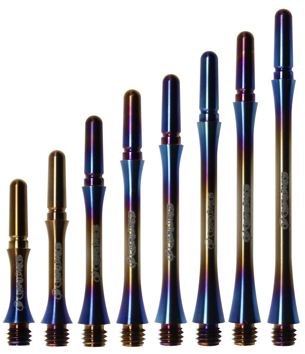 Cosmo Darts Fit Shaft Metal Titanium Slim Locked Burnt Shafts
