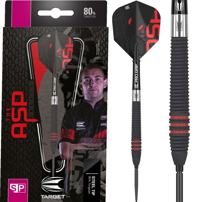 Target Nathan Aspinall Black Swiss Point 80% 2023 Steeldarts 22/24 Gramm Steeldarts