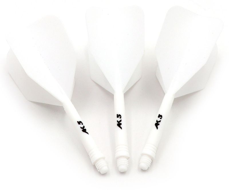 Cuesoul Dart Flight/Shaft AK5 Weiß Big Wing Flights