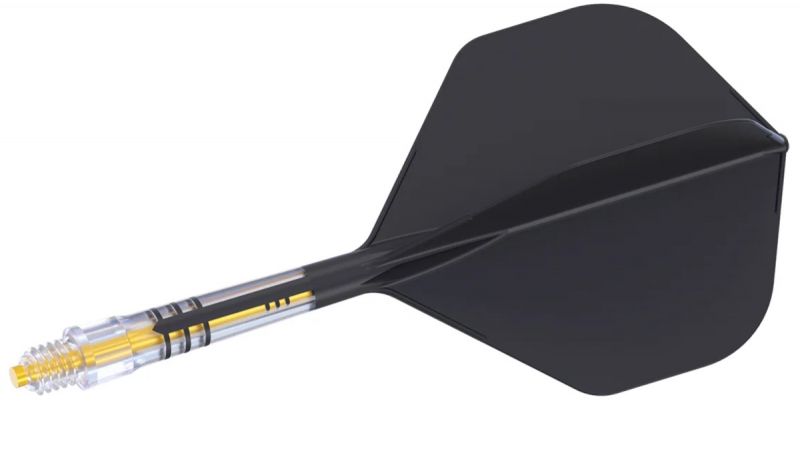 Cuesoul Dart Flight/Shaft ROST T19 Carbon Shaft Schwarz/Gelb Standard Flights