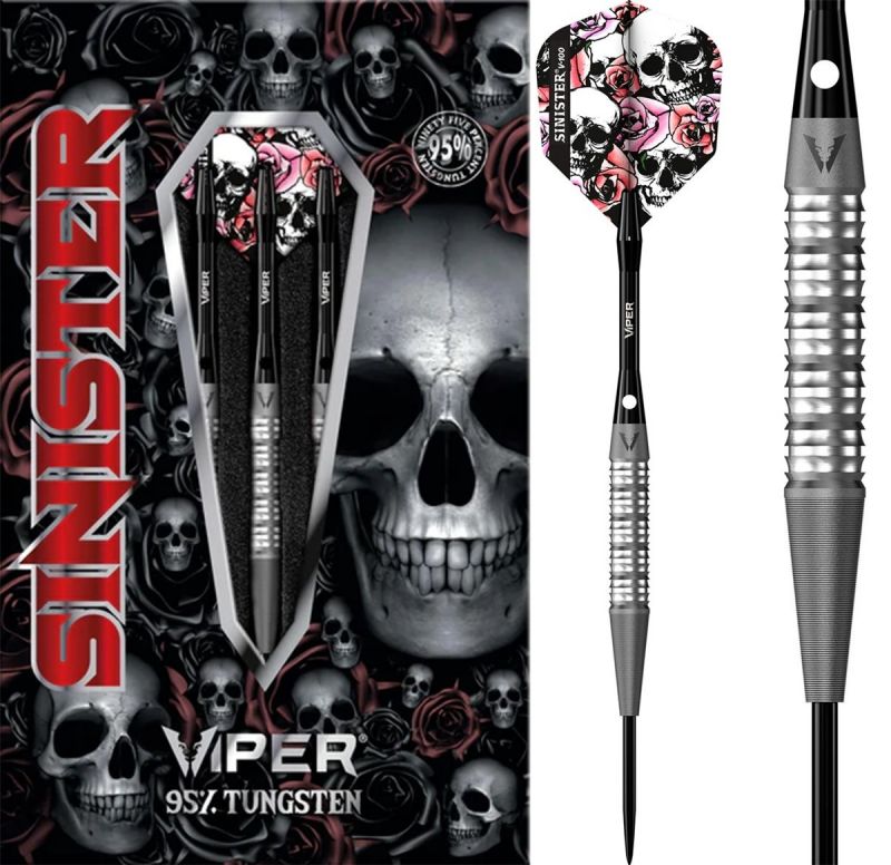 Viper Sinister S4 Sandblasted Reverse Cut 95% Steeldarts 22/24/26 Gramm Steeldarts