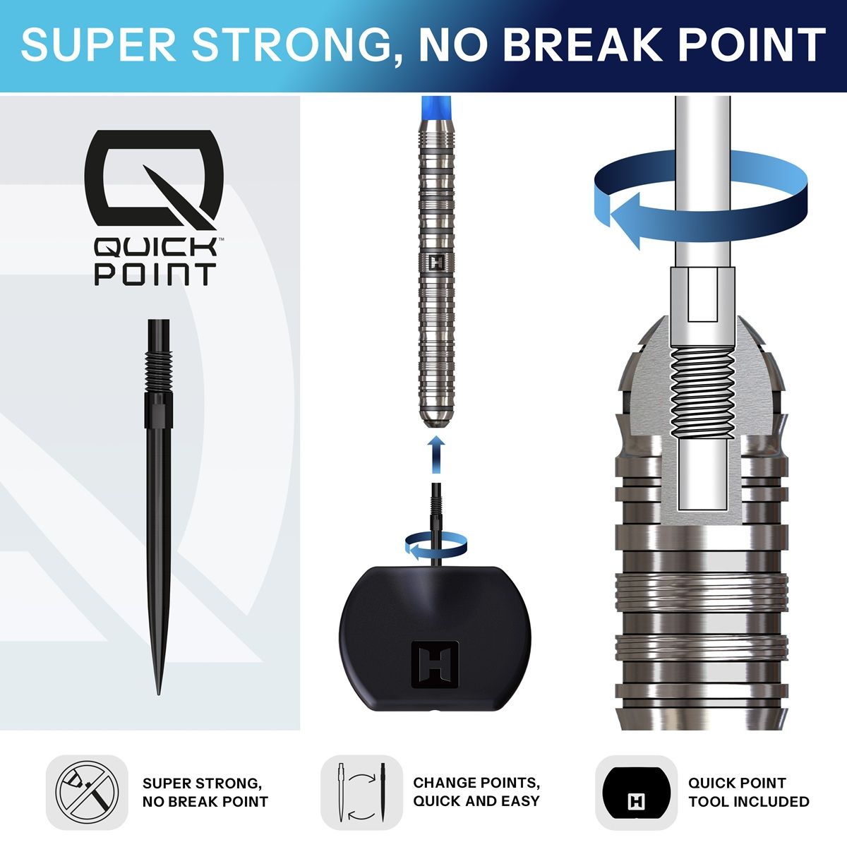 Harrows Flux Tungsten Pro Steeldarts 22/23/24 Gramm Steeldarts