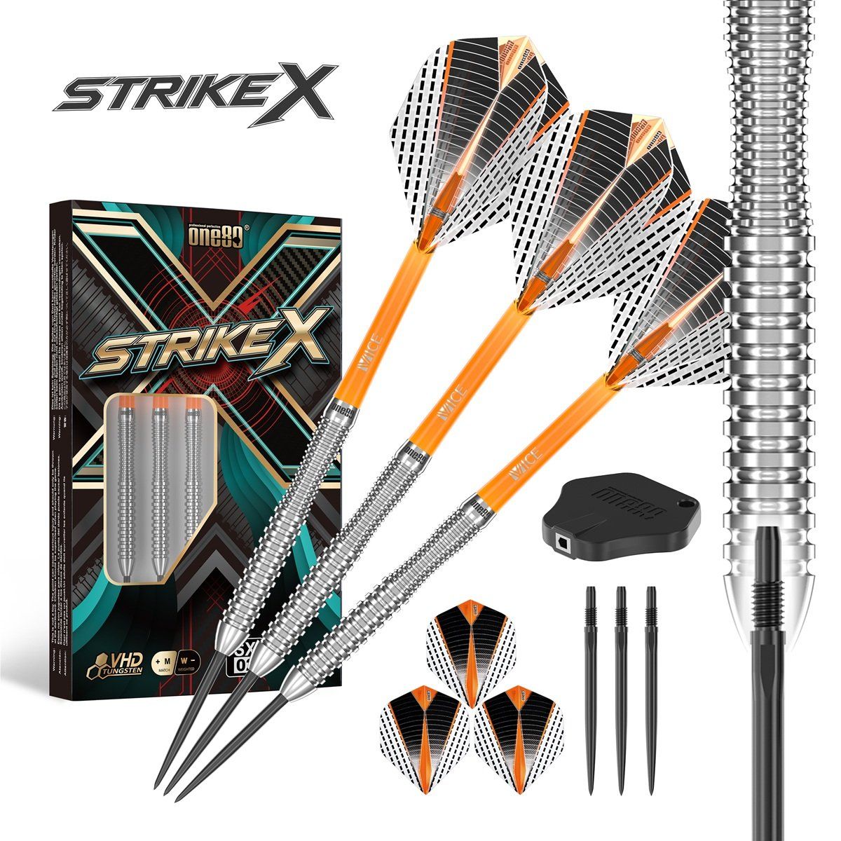 ONE80 Strike X SX02 90% Steeldarts 21/23/25 Gramm Steeldarts