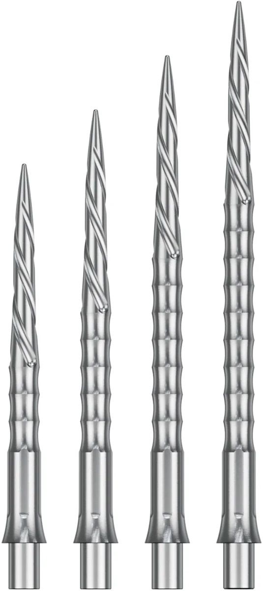 Precise180 EVO Steeldartspitze Silber Spiro 28/32/36/40 mm Wechselspitzen