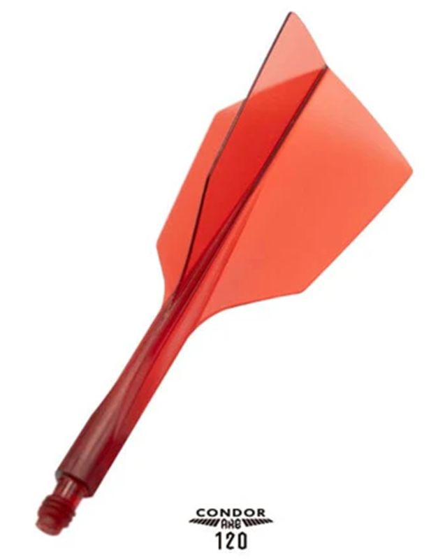 Condor Dart Flights Shafts AXE 120 Rot Transparent Narrow Flights