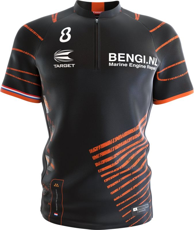 Target Collarless Shirt RVB Raymond van Barneveld 2022 Dart Shirt S-4XL Dartshirt
