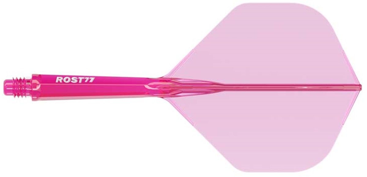 Cuesoul Dart Flight/Shaft ROST 77 Transparent Pink Big Standard Flights