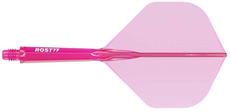Cuesoul Dart Flight/Shaft ROST 77 Transparent Pink Big Standard Flights
