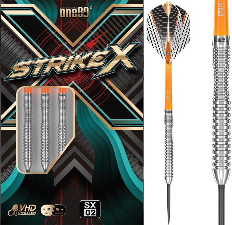 ONE80 Strike X SX02 90% Steeldarts 21/23/25 Gramm Steeldarts