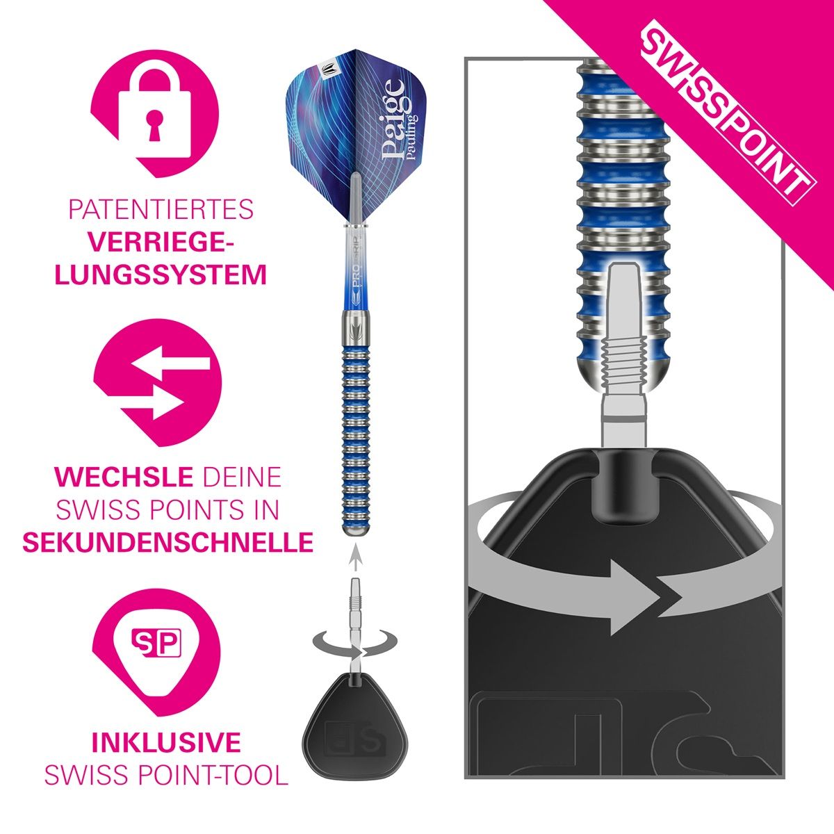 Target Paige Pauling SP 90% Steeldarts 22 Gramm Steeldarts