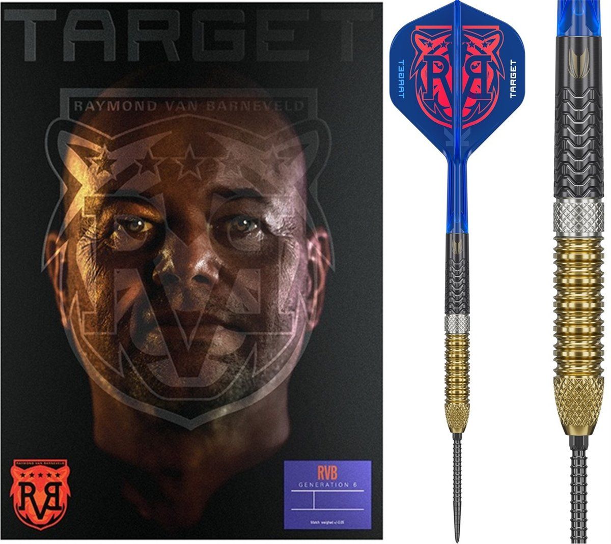 Target Raymond van Barneveld Gen6 Swiss Point 95% Steeldarts 21/23/25 Gramm Steeldarts