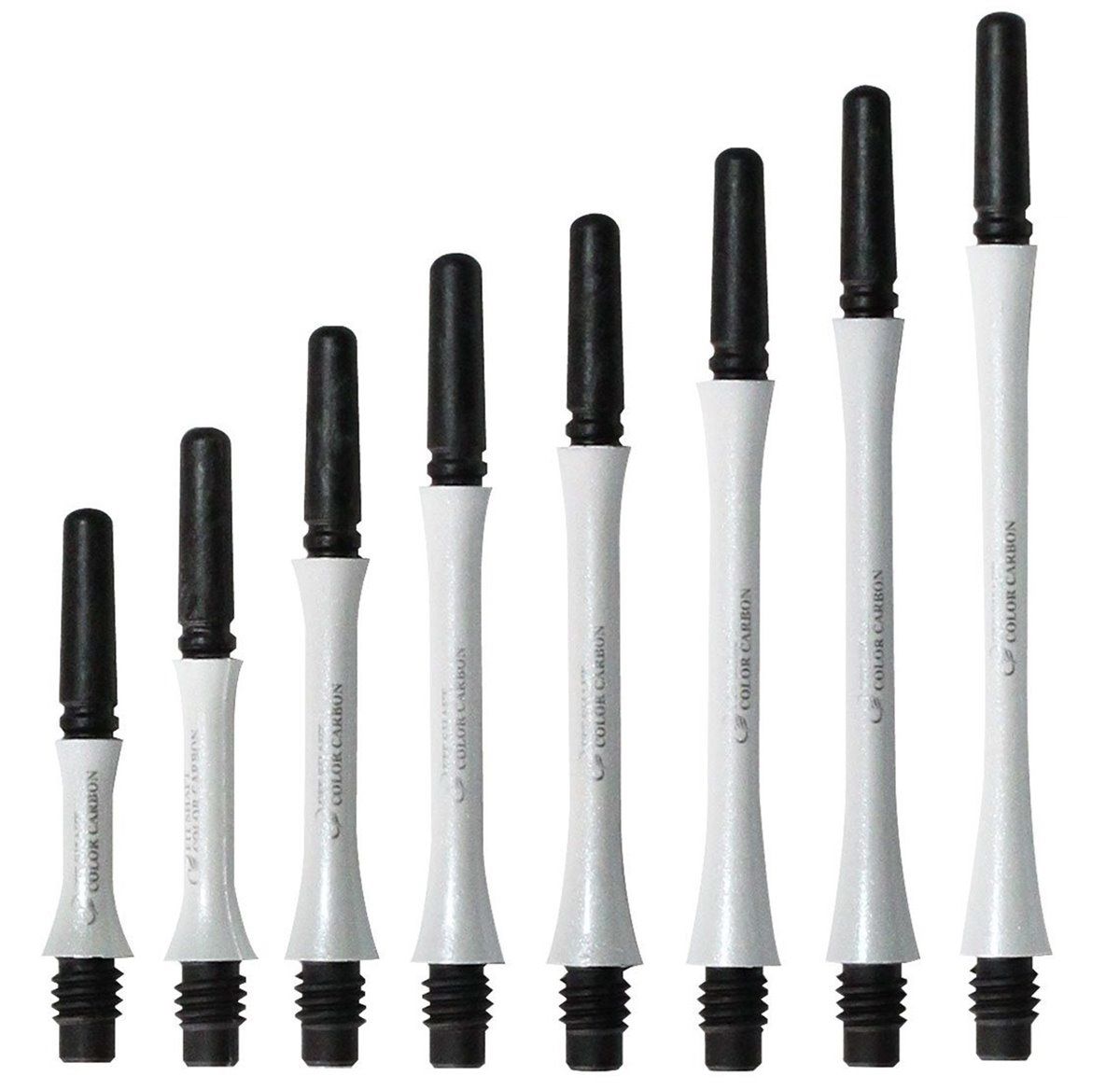 Cosmo Darts Carbon Fit Shafts Slim Pearl White Locked Shafts
