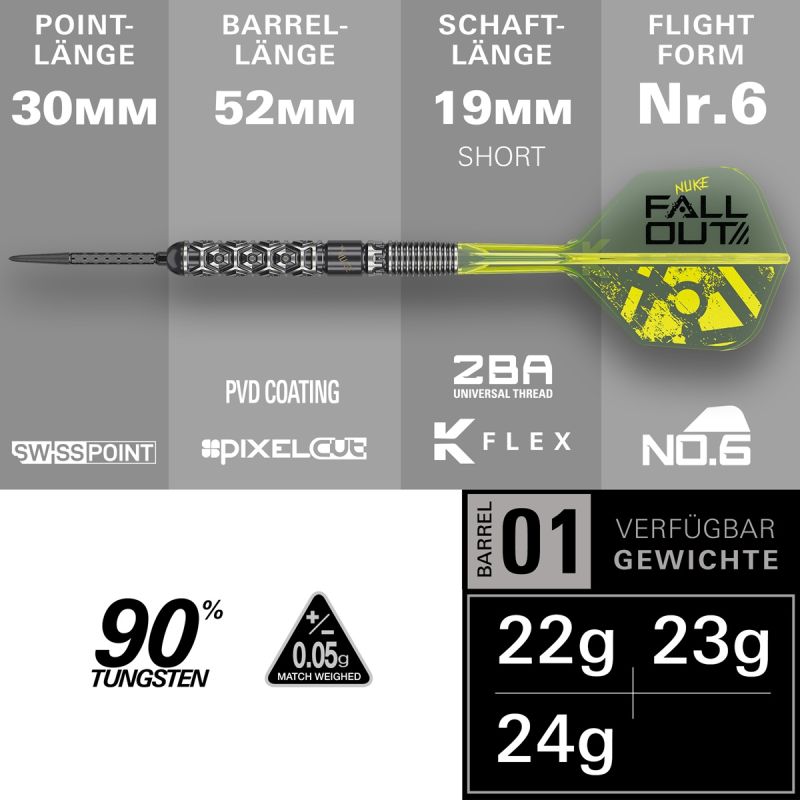 Target Luke Littler Fallout SP 90% Steeldarts 22/23/24 Gramm Steeldarts