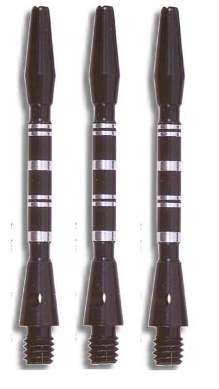 Shaft Alu Stripe medium,ca 45 mm, schwarz Shafts