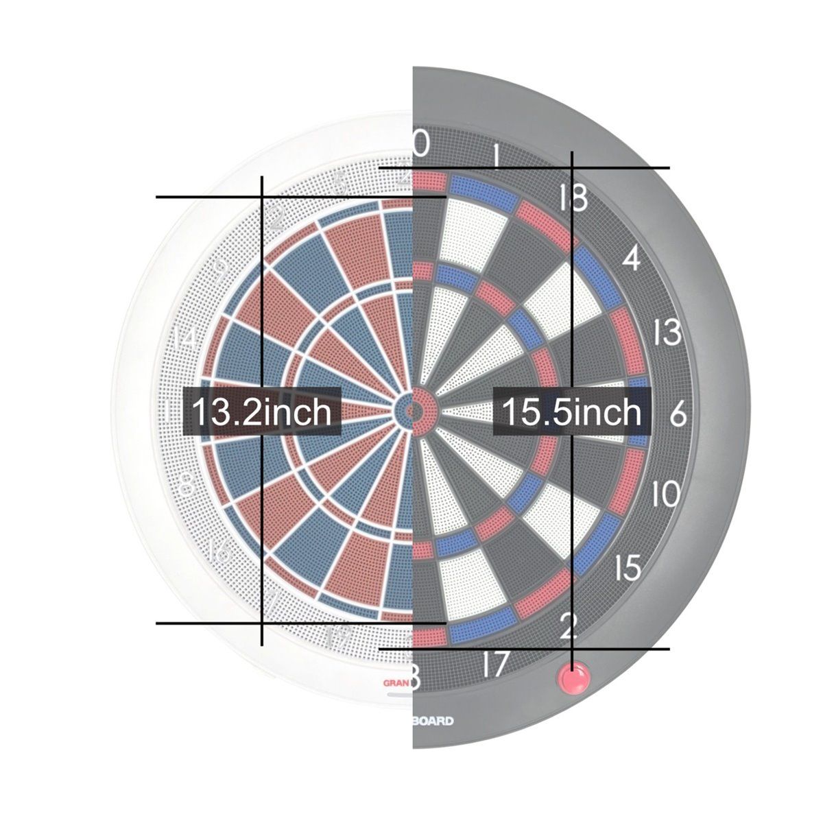 GranBoard 132 Smart Soft Dartboard 2 Loch E-Dartscheibe