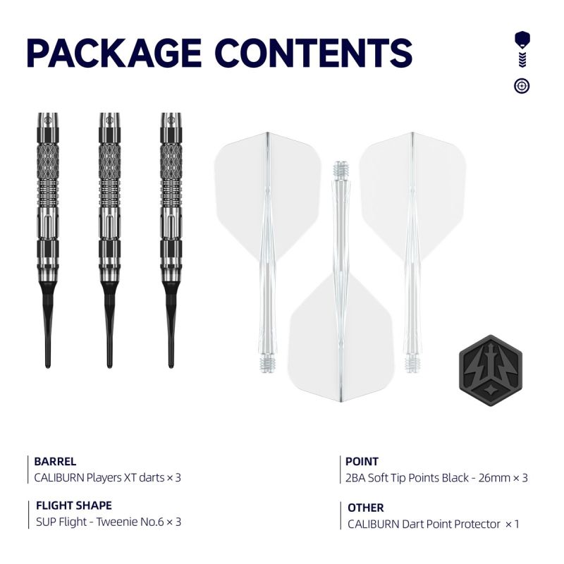 Caliburn Player XT 90% Softdarts 20 Gramm Softdarts
