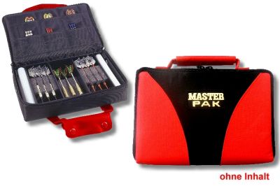 Darttasche MASTER-PAK MULTI- mit Ordnung zum Erfolg, Farbe rot / schwarz Case