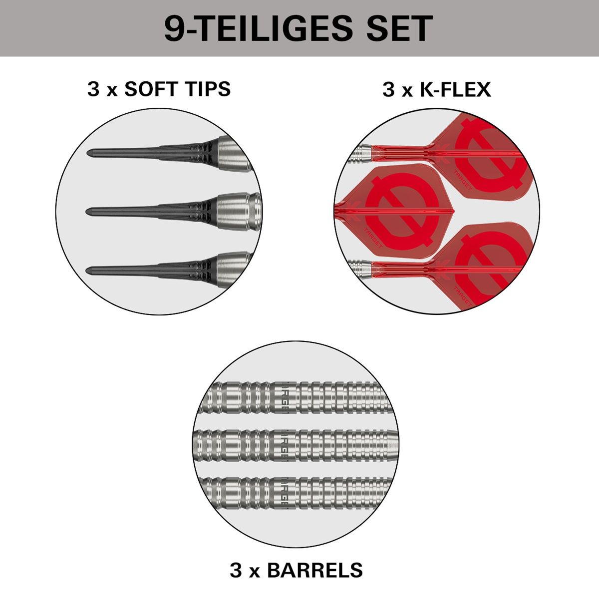 Target Group 12 50% Softdarts 18/20 Gramm Softdarts